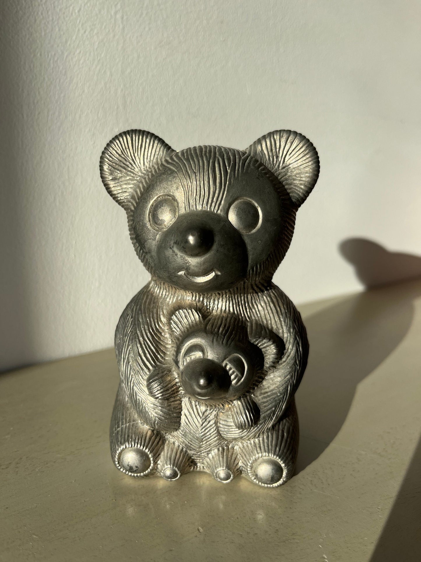 Vintage Bear & Cub coin bank