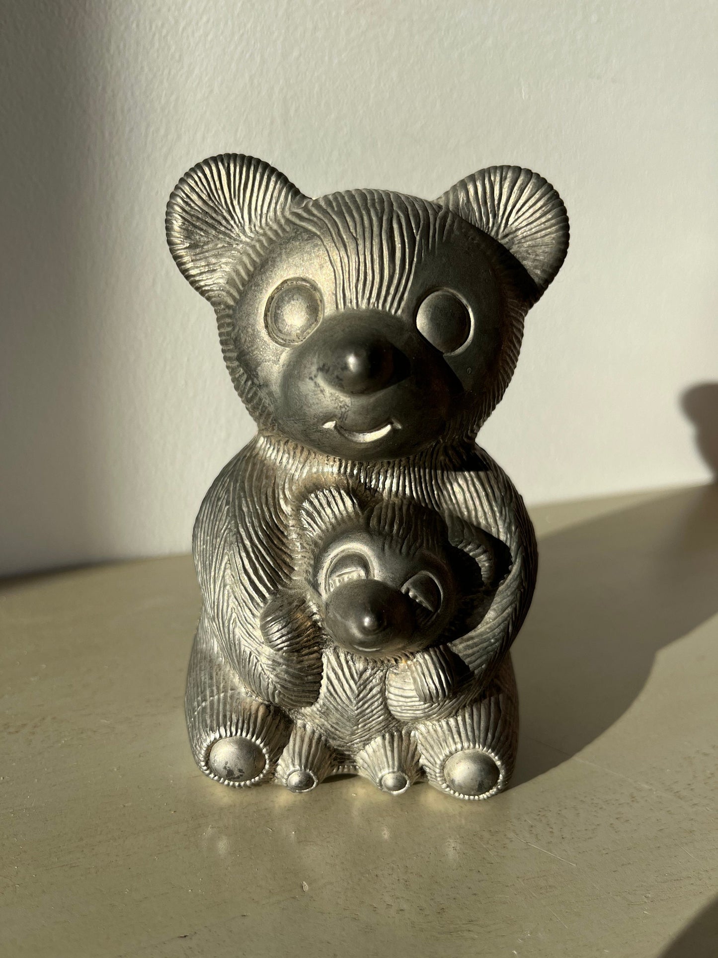 Vintage Bear & Cub coin bank