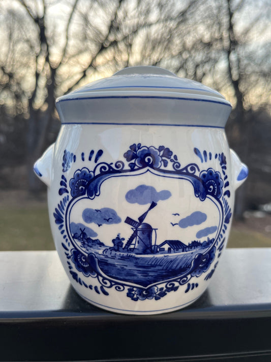 Vintage Delftware Marne's Mustard Jar