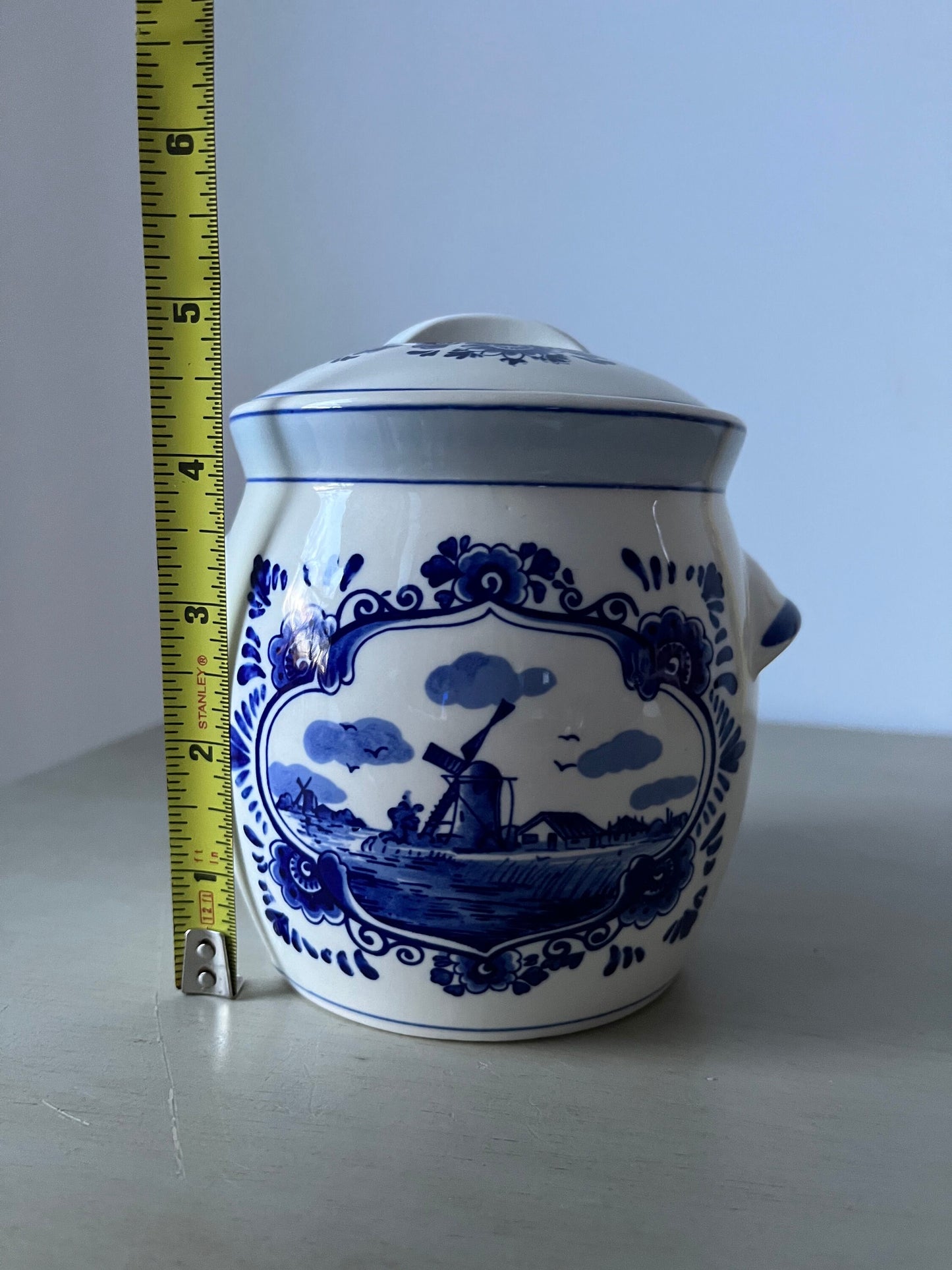 Vintage Delftware Marne's Mustard Jar