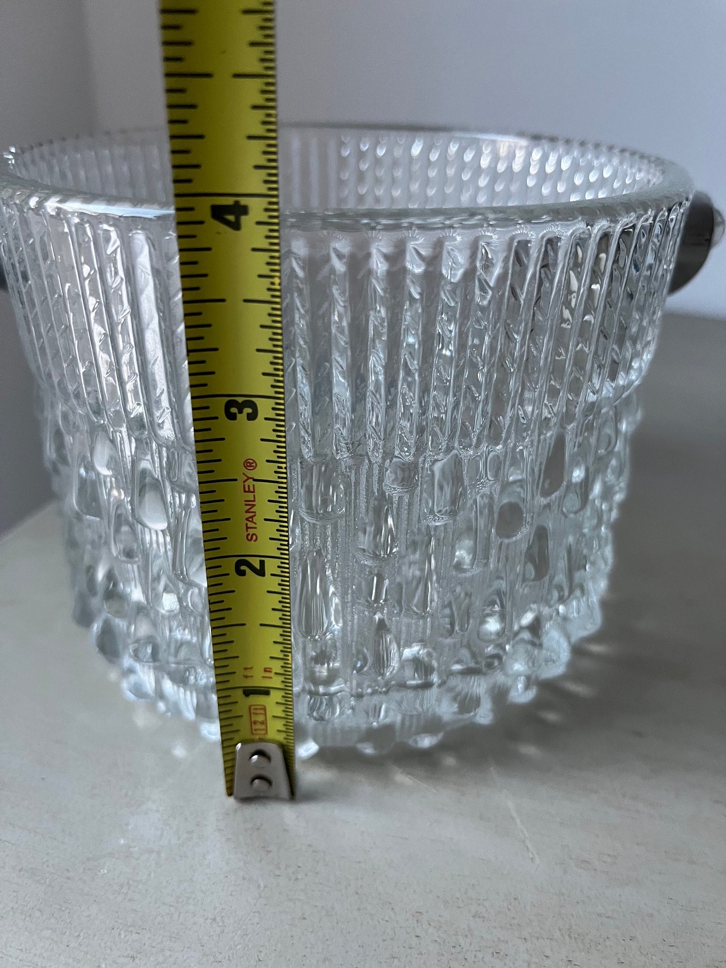 Gorgeous MCM glass rain drop ice bucket