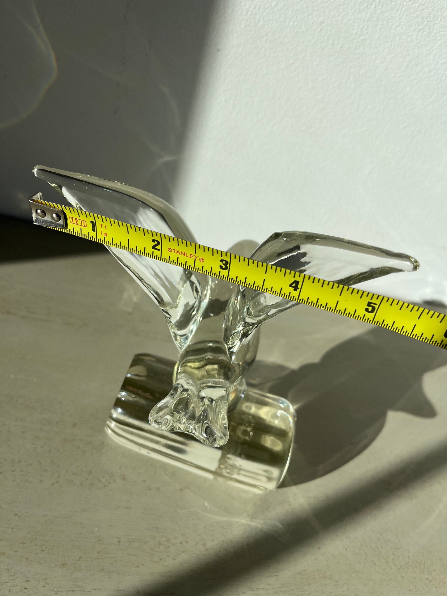Vintage bird crystal glass figurine