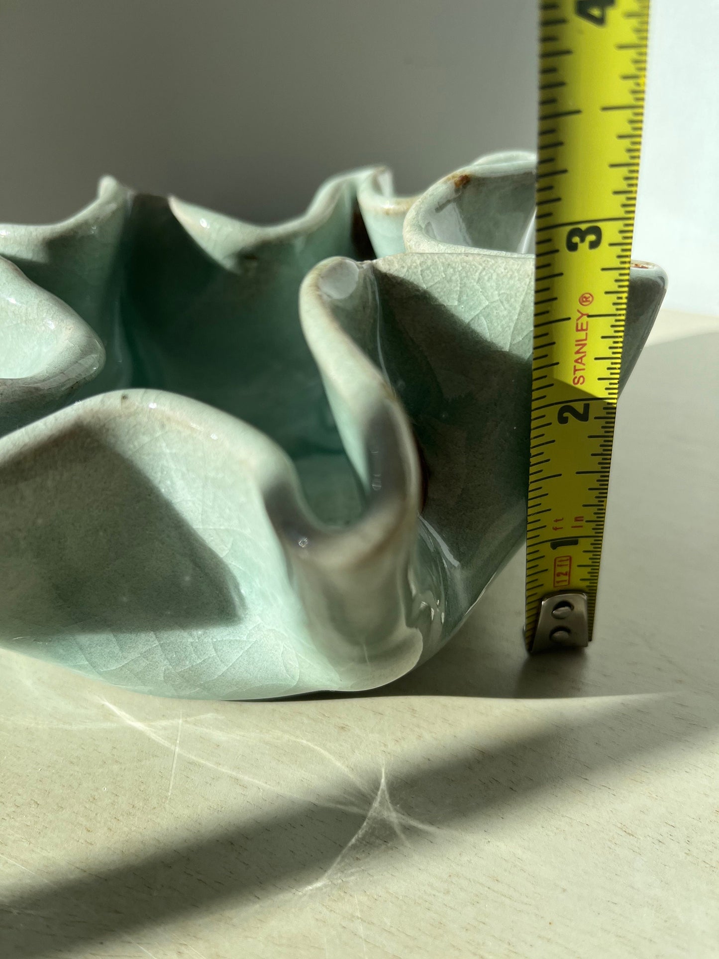 Gorgeous vintage “handkerchief pottery bowl