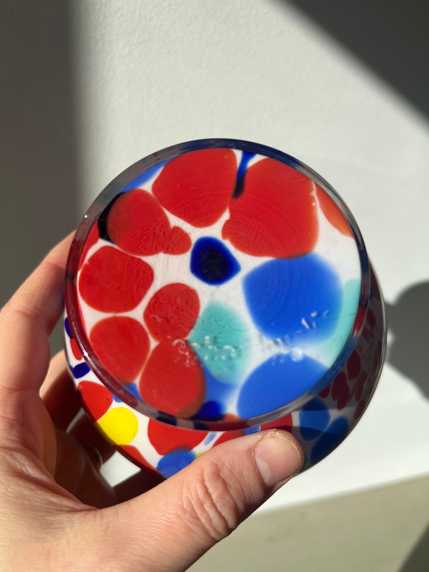 Vintage Czech art glass vase