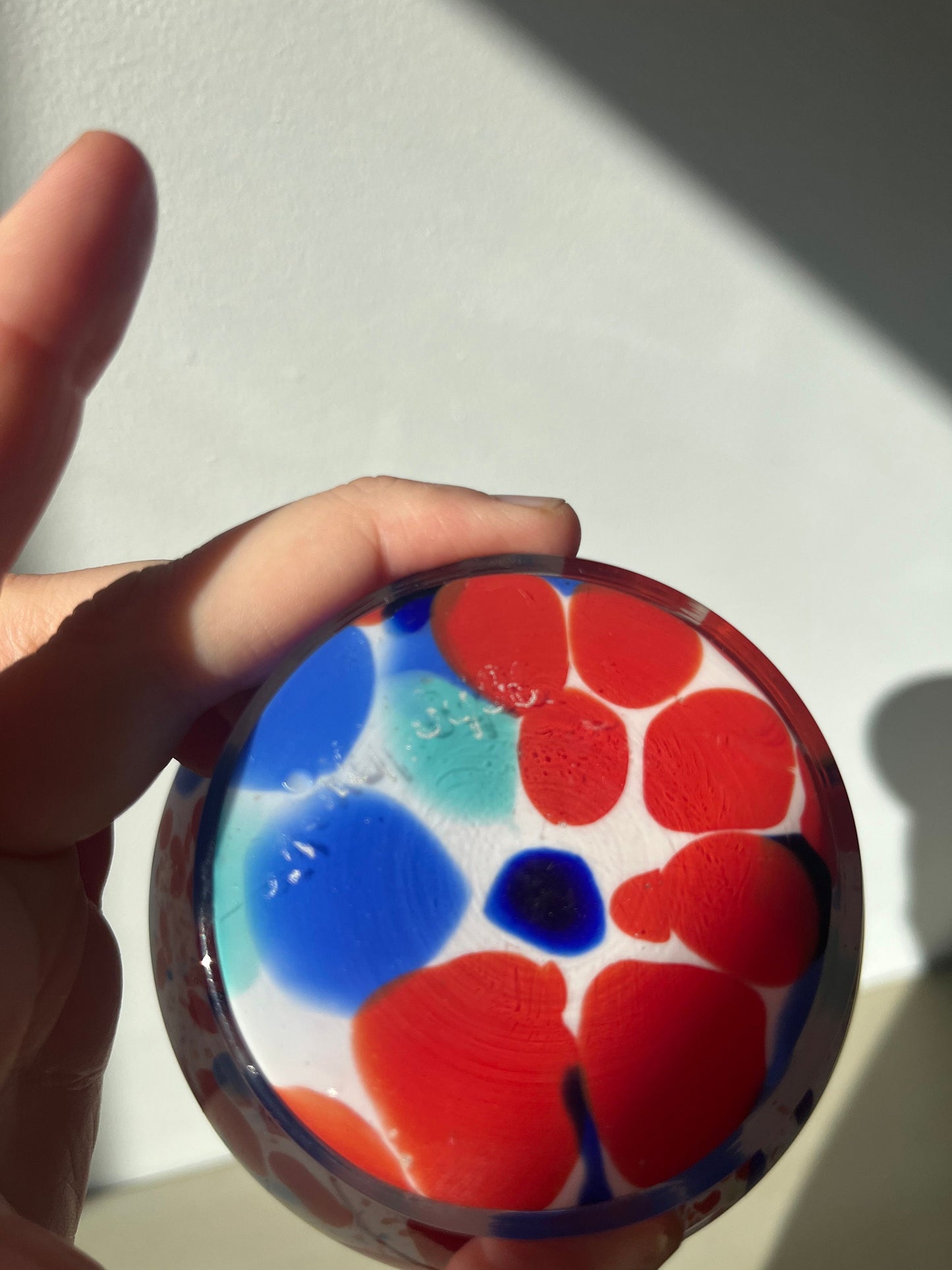 Vintage Czech art glass vase