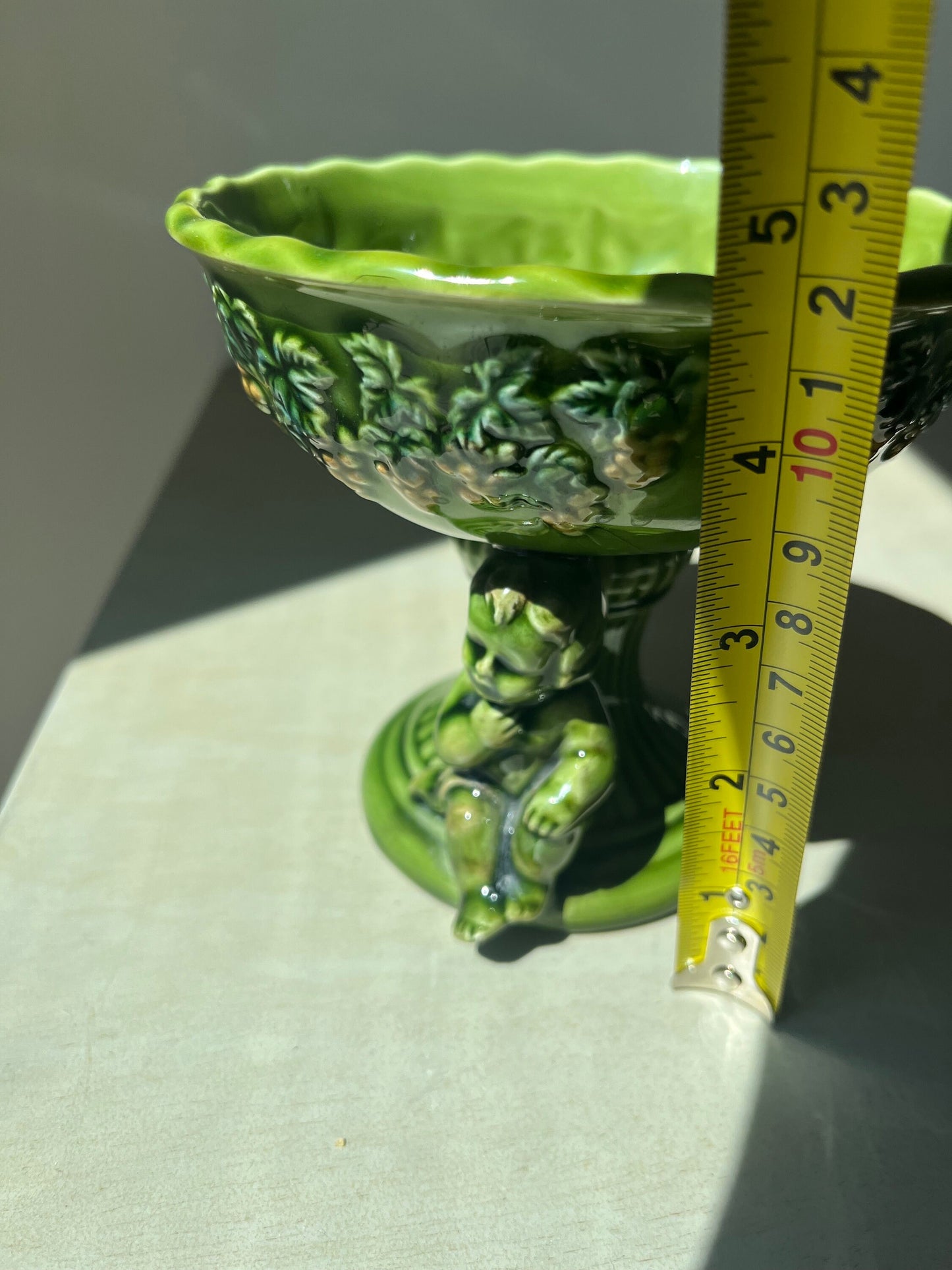 Vintage 1950's LEFTON ceramic cherub candle holder