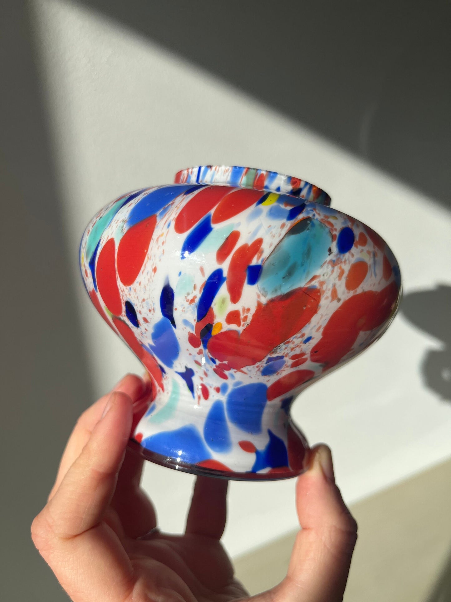 Vintage Czech art glass vase