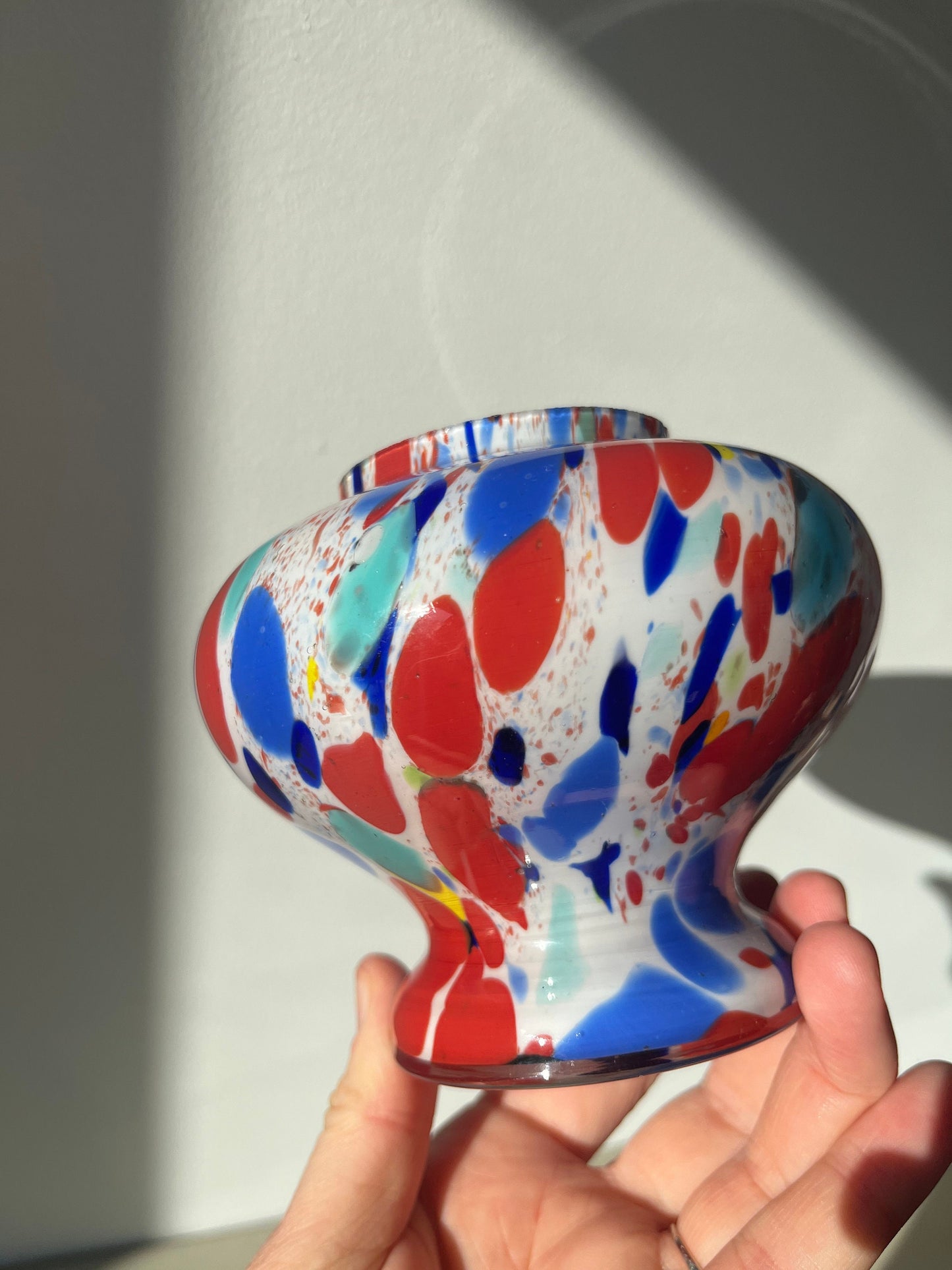 Vintage Czech art glass vase