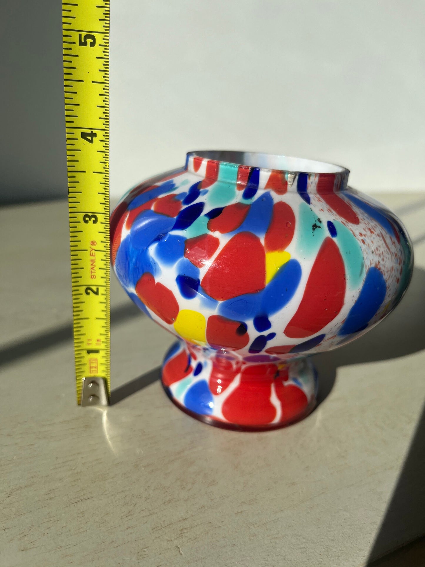 Vintage Czech art glass vase