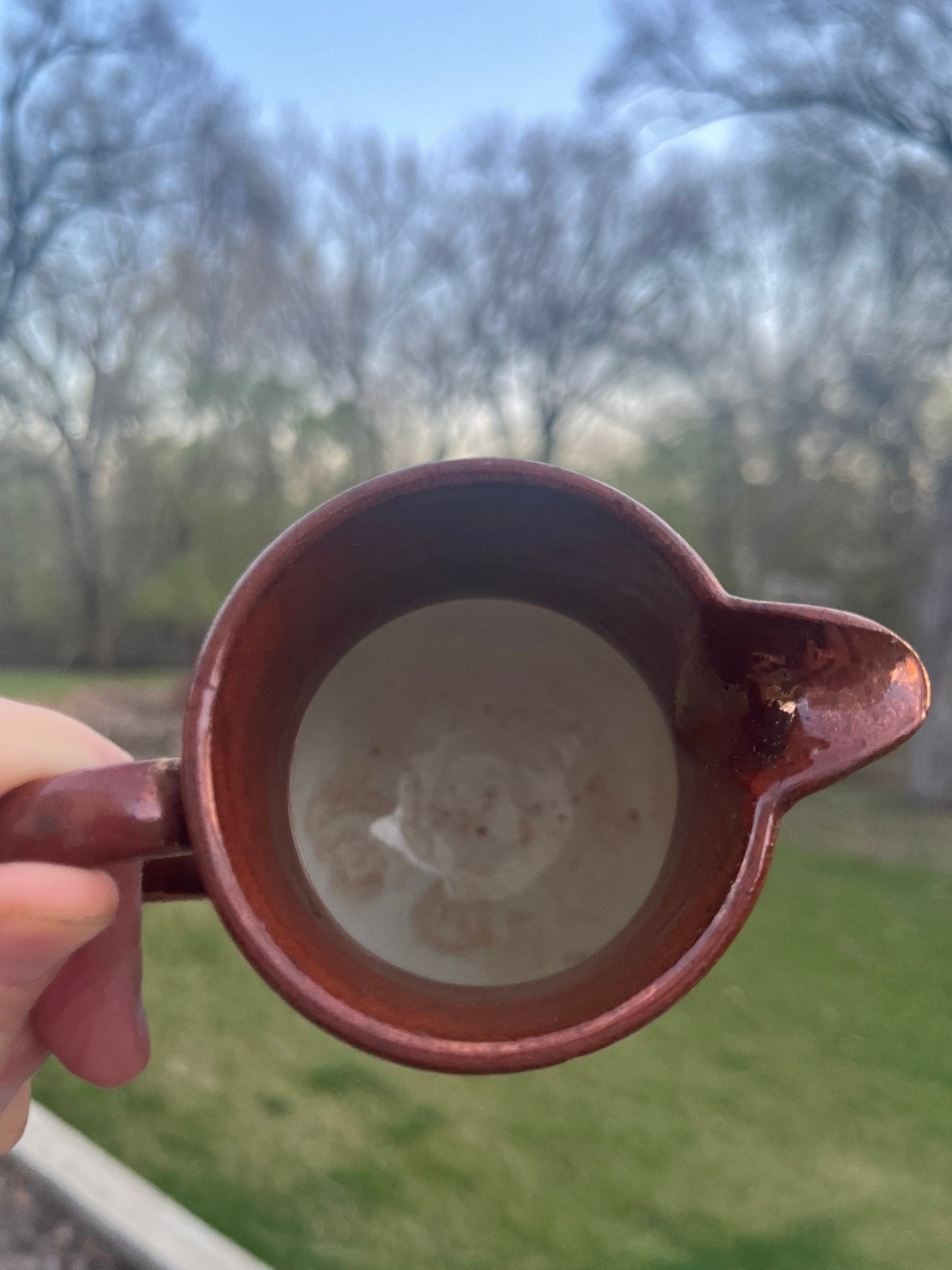Antique copper lusterware creamer jug