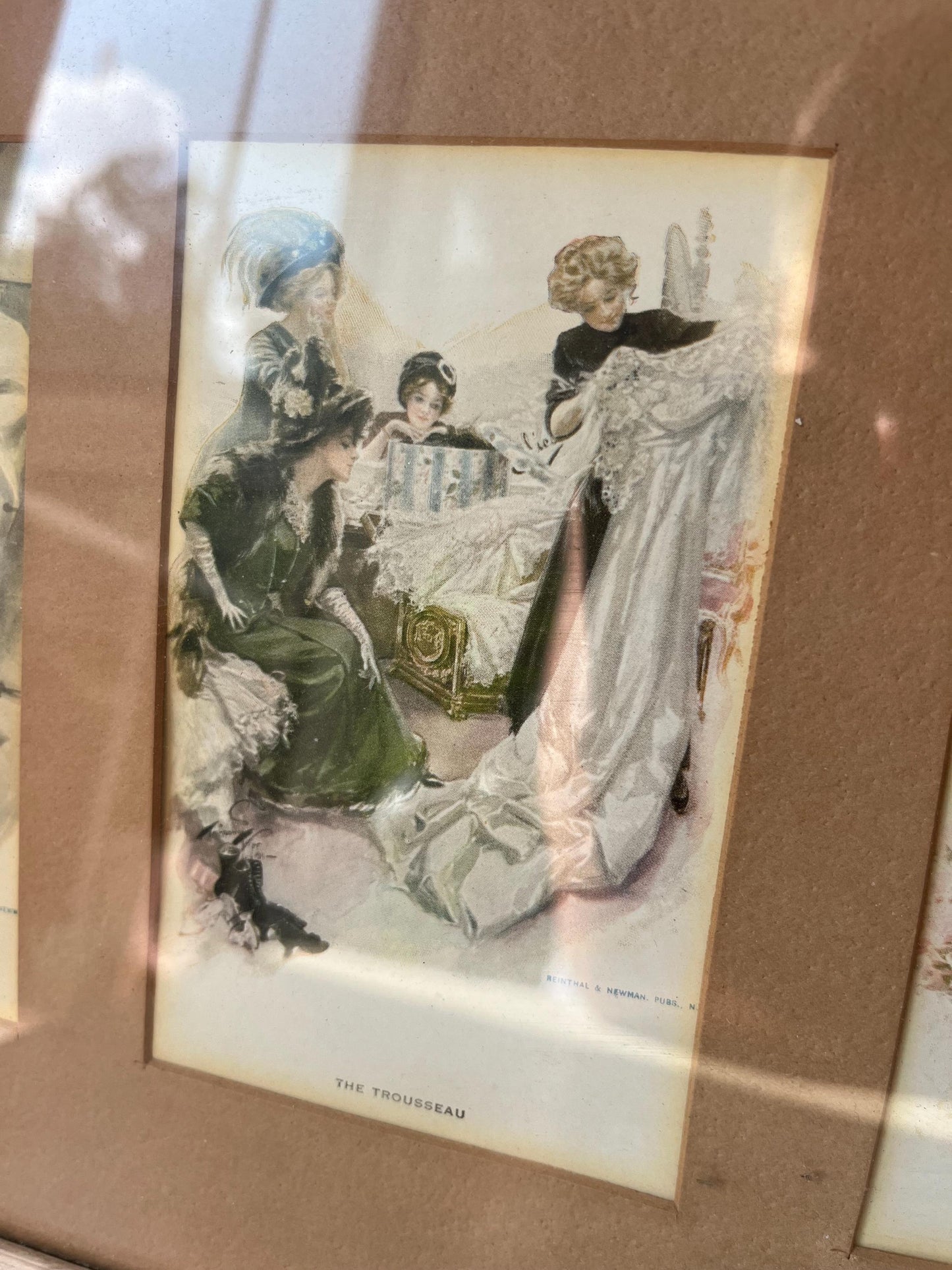 Antique Harrison Fishers “Six Stages of Love framed lithographs