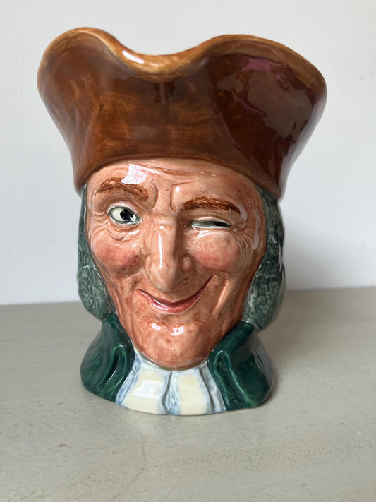 Vintage Royal Doulton Vicar of Bray Toby collectible character jug, large 7"