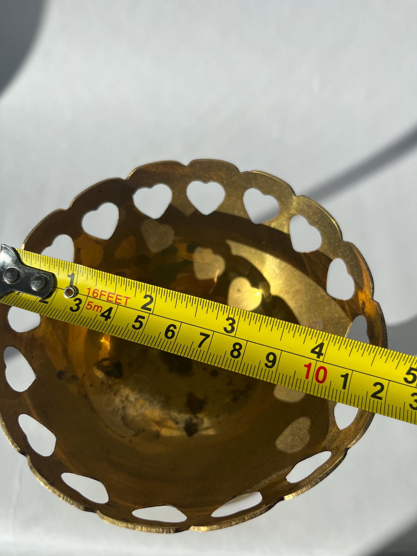 Lovely vintage brass pedestal bowl trinket dish