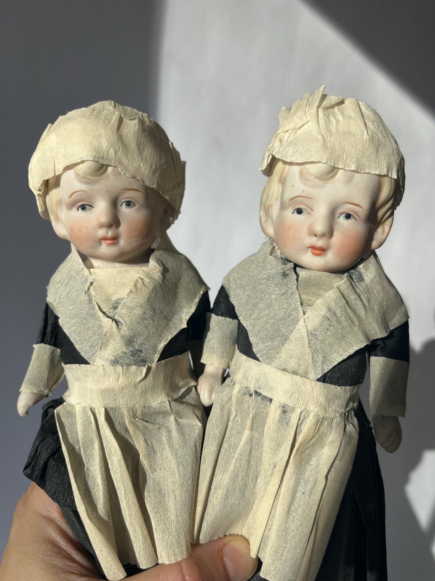 Antique Bisque Dolls Twins