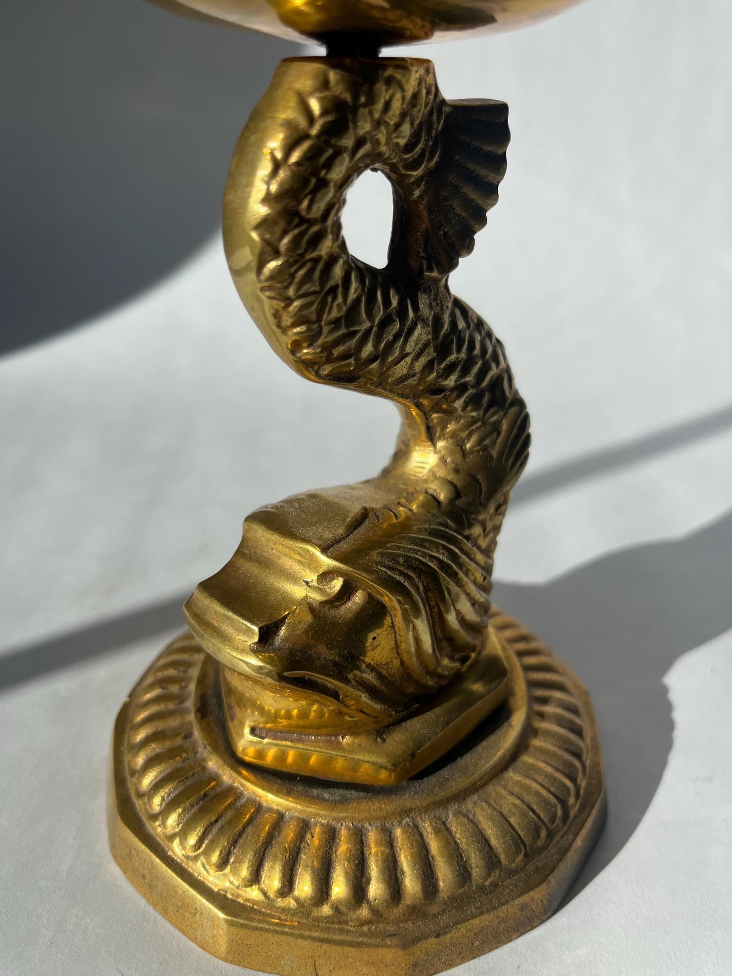 Lovely vintage brass pedestal bowl trinket dish