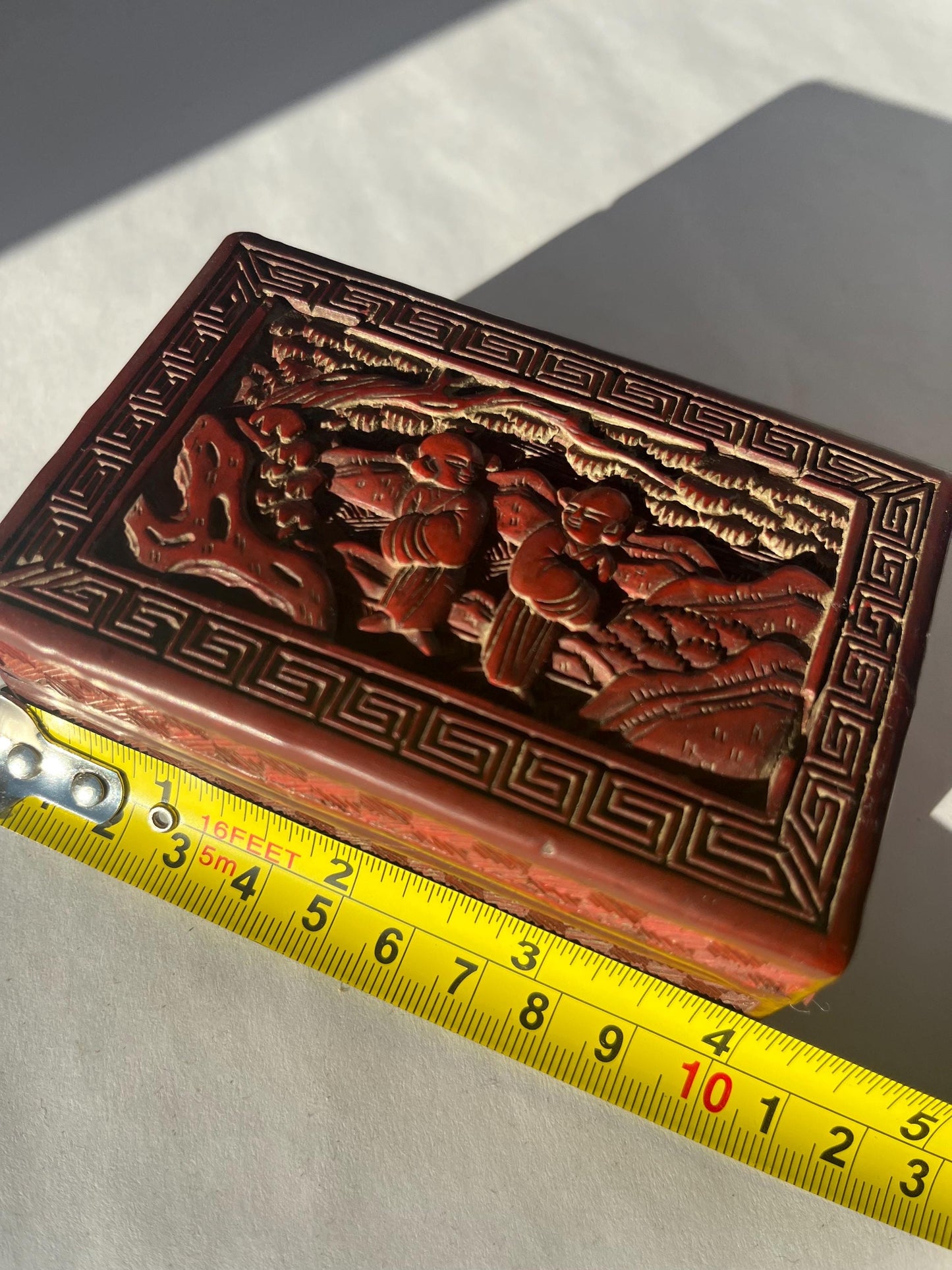 Antique Chinese Red Lacquer Box