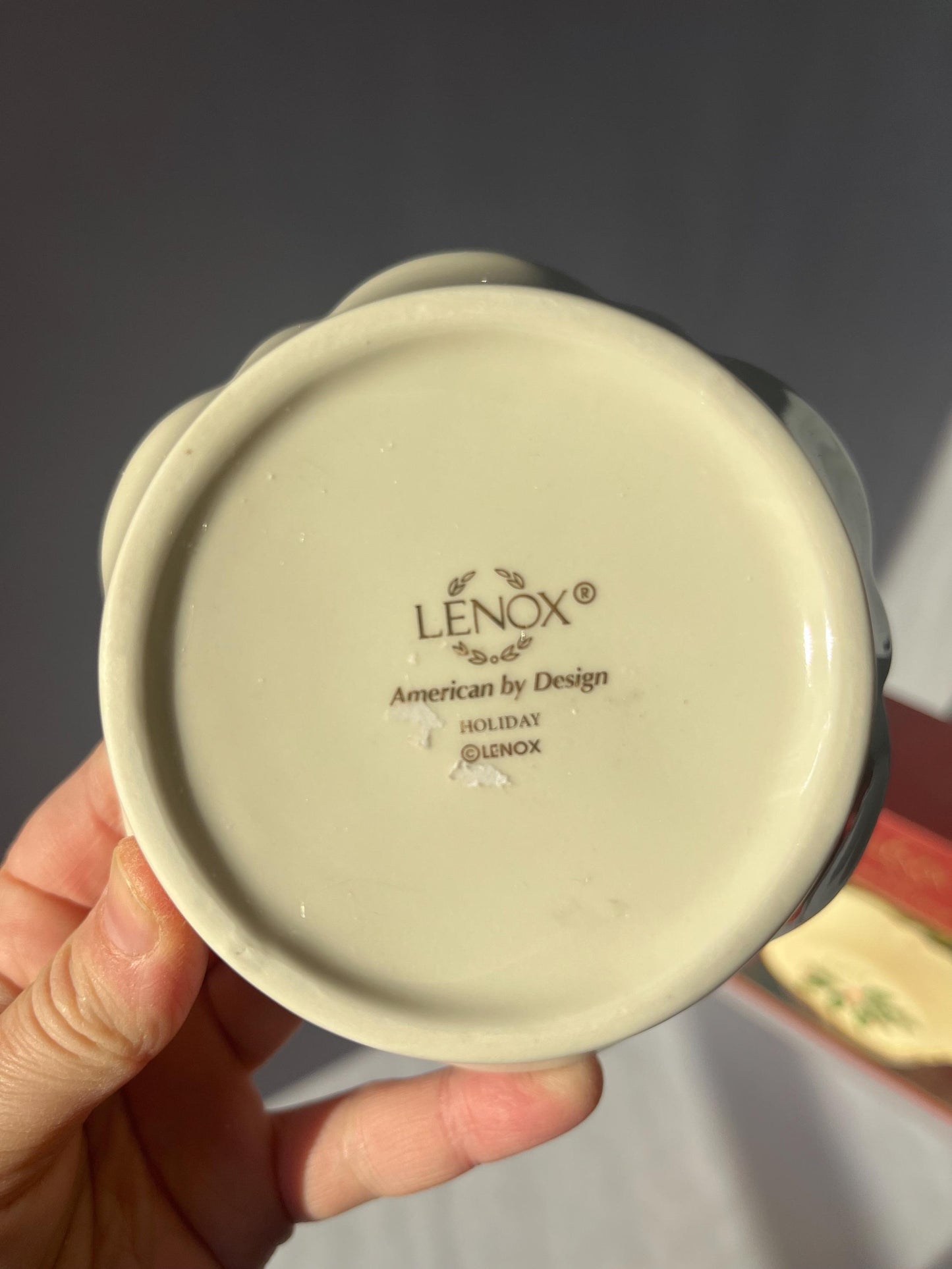 Vintage LENOX Christmas Round Fluted Dish Bowl
