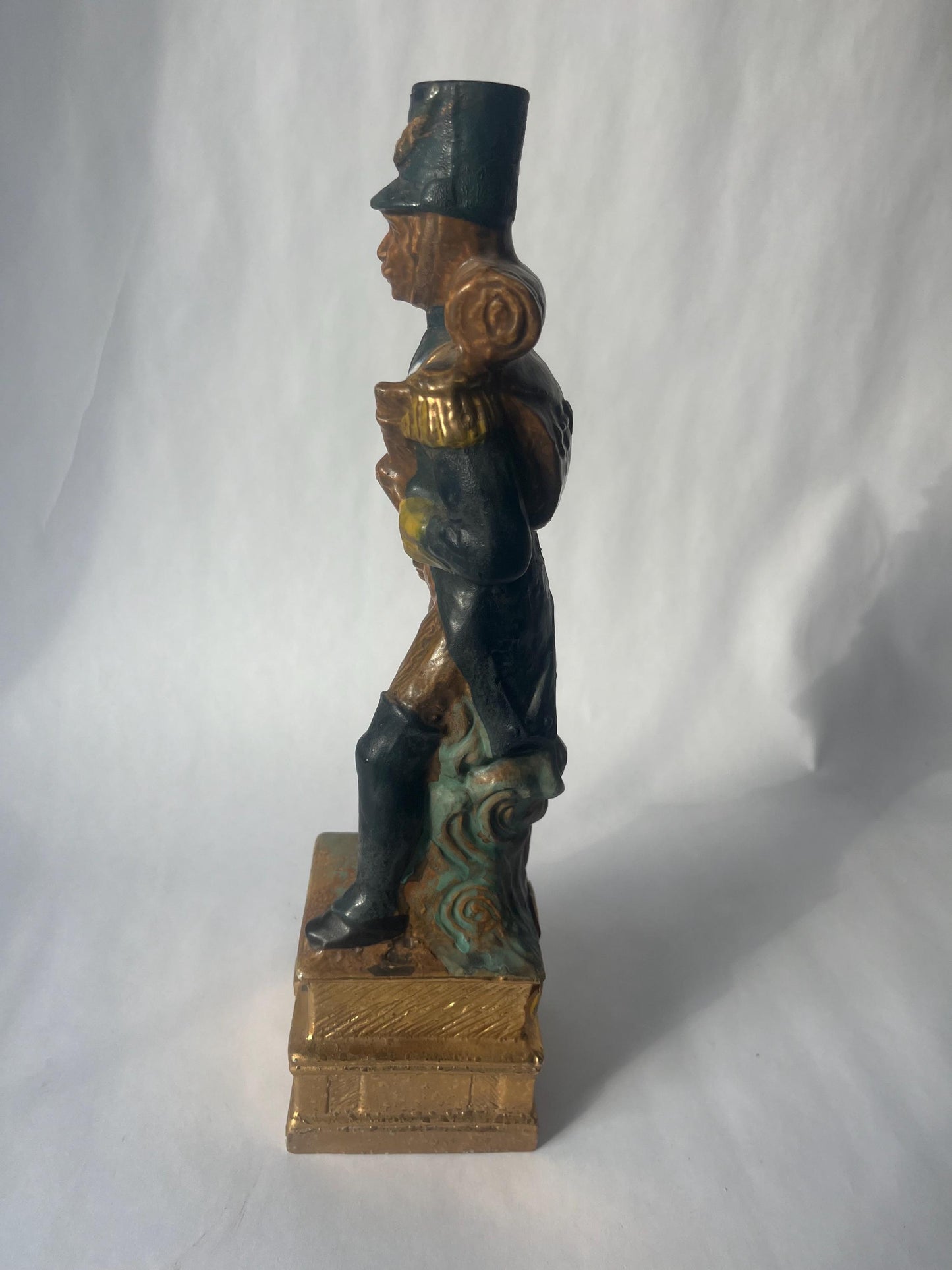 Vintage 1970s Napoleon Soldier red wine bottle / decanter