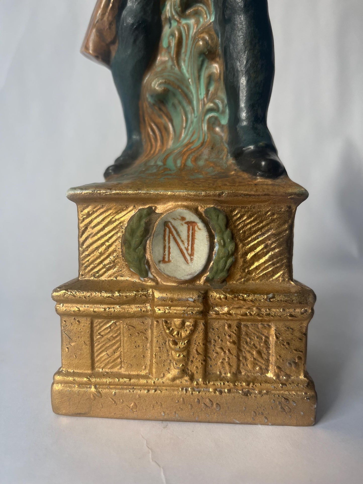 Vintage 1970s Napoleon Soldier red wine bottle / decanter