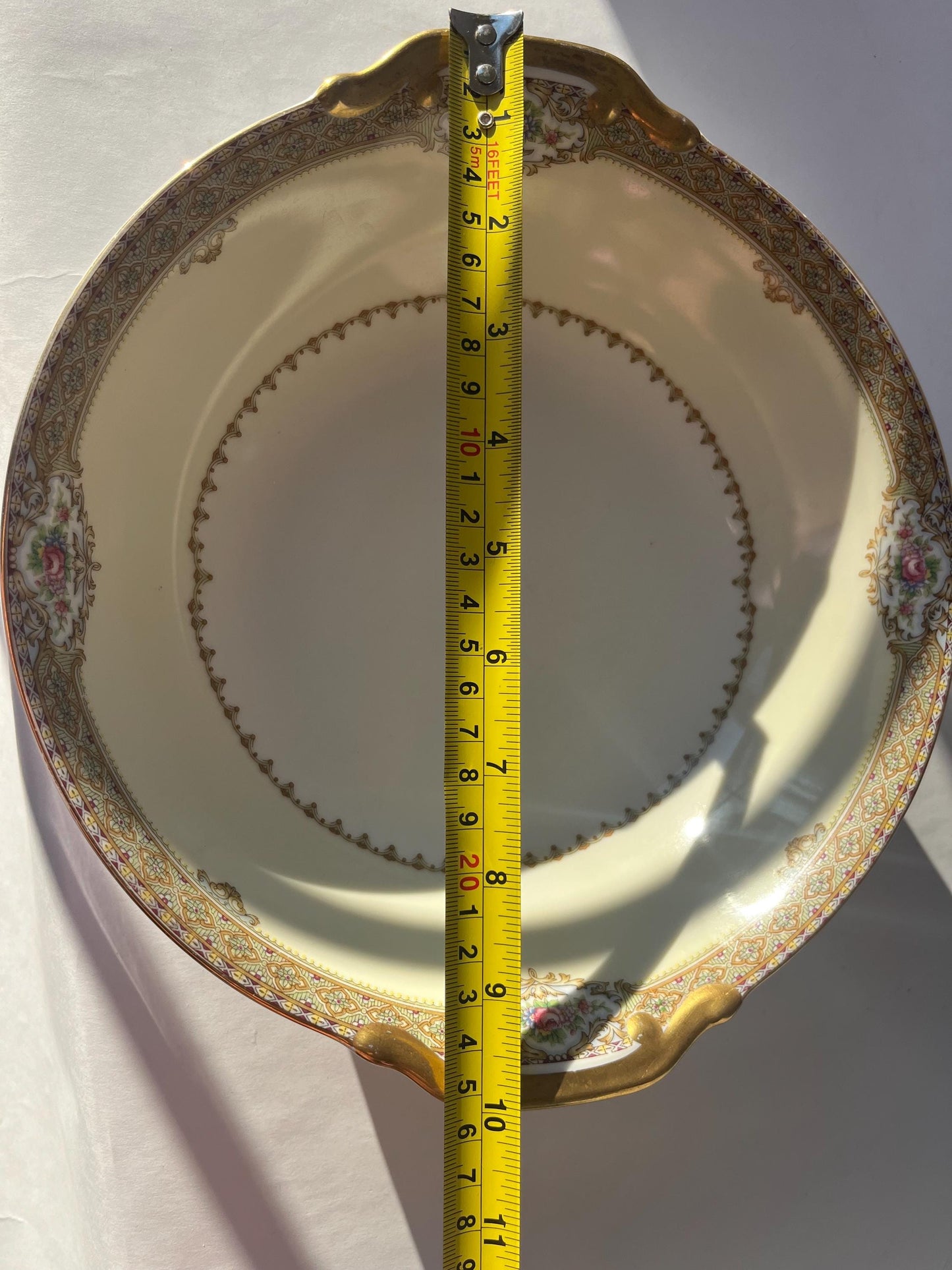 Meito China Annette Pattern Oval Bowl, Made in Japan