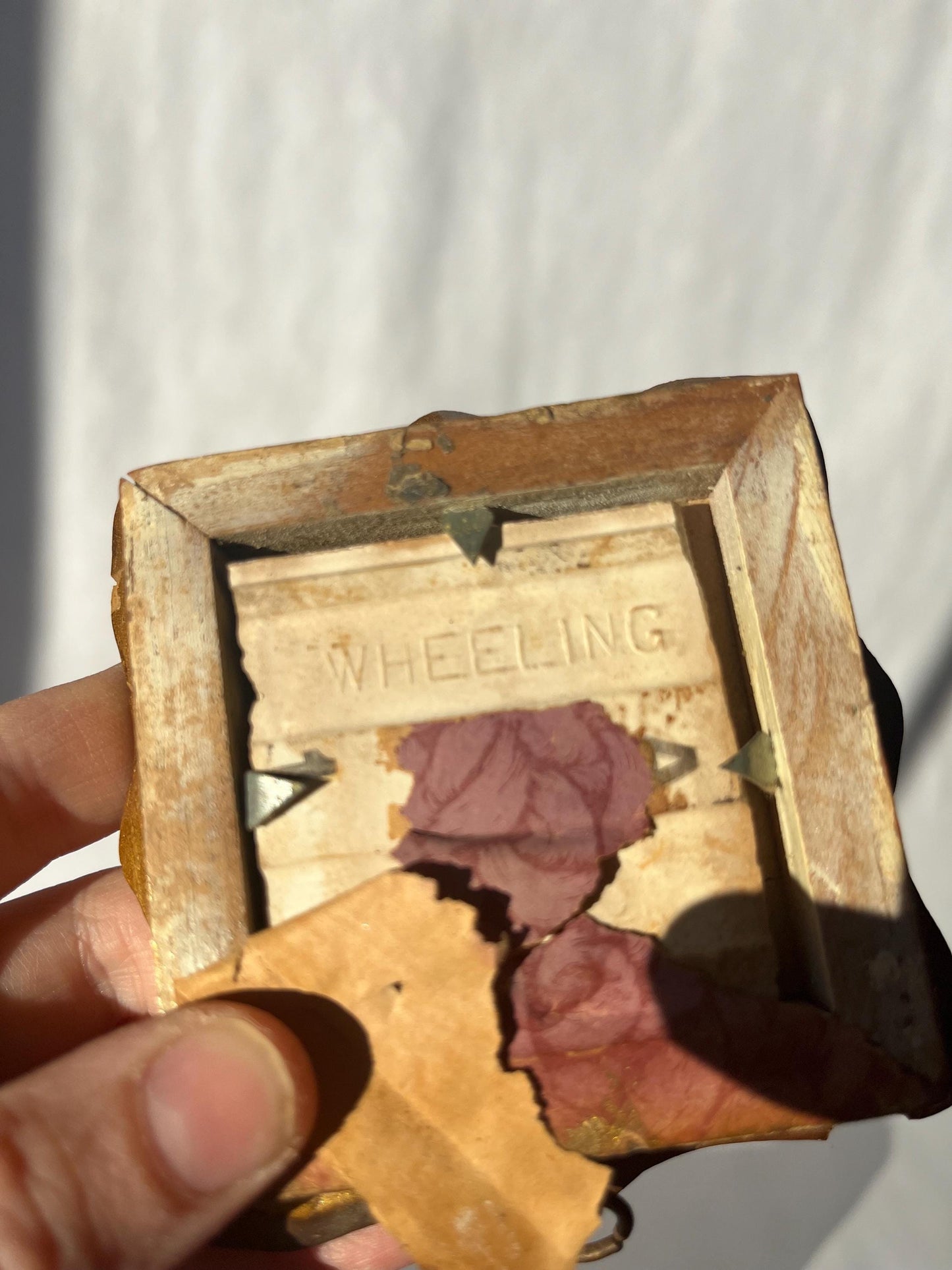 Antique Victorian hand painted mini framed tiles