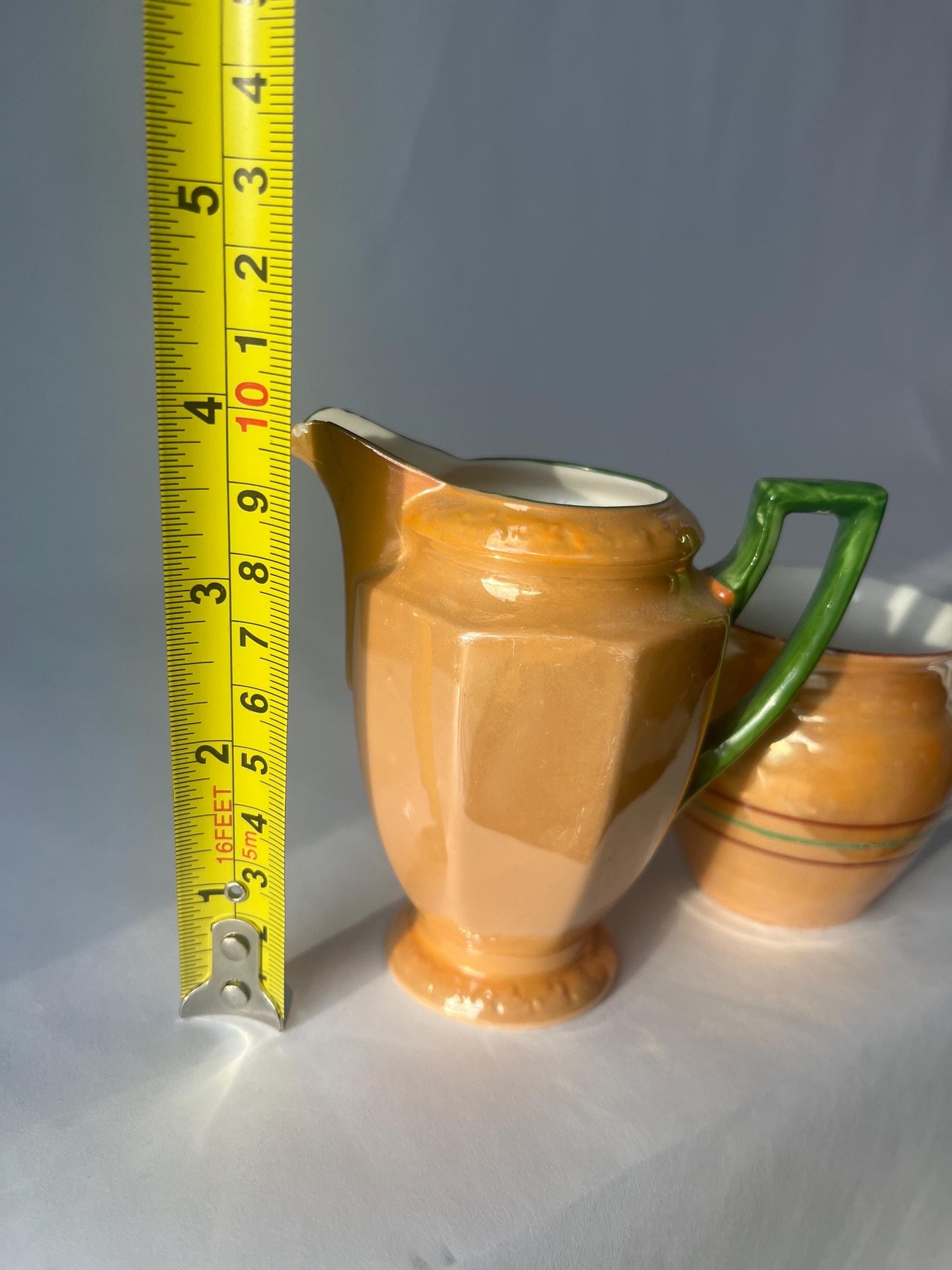 Vintage 1930s lusterware creamers made in Czechoslovakia