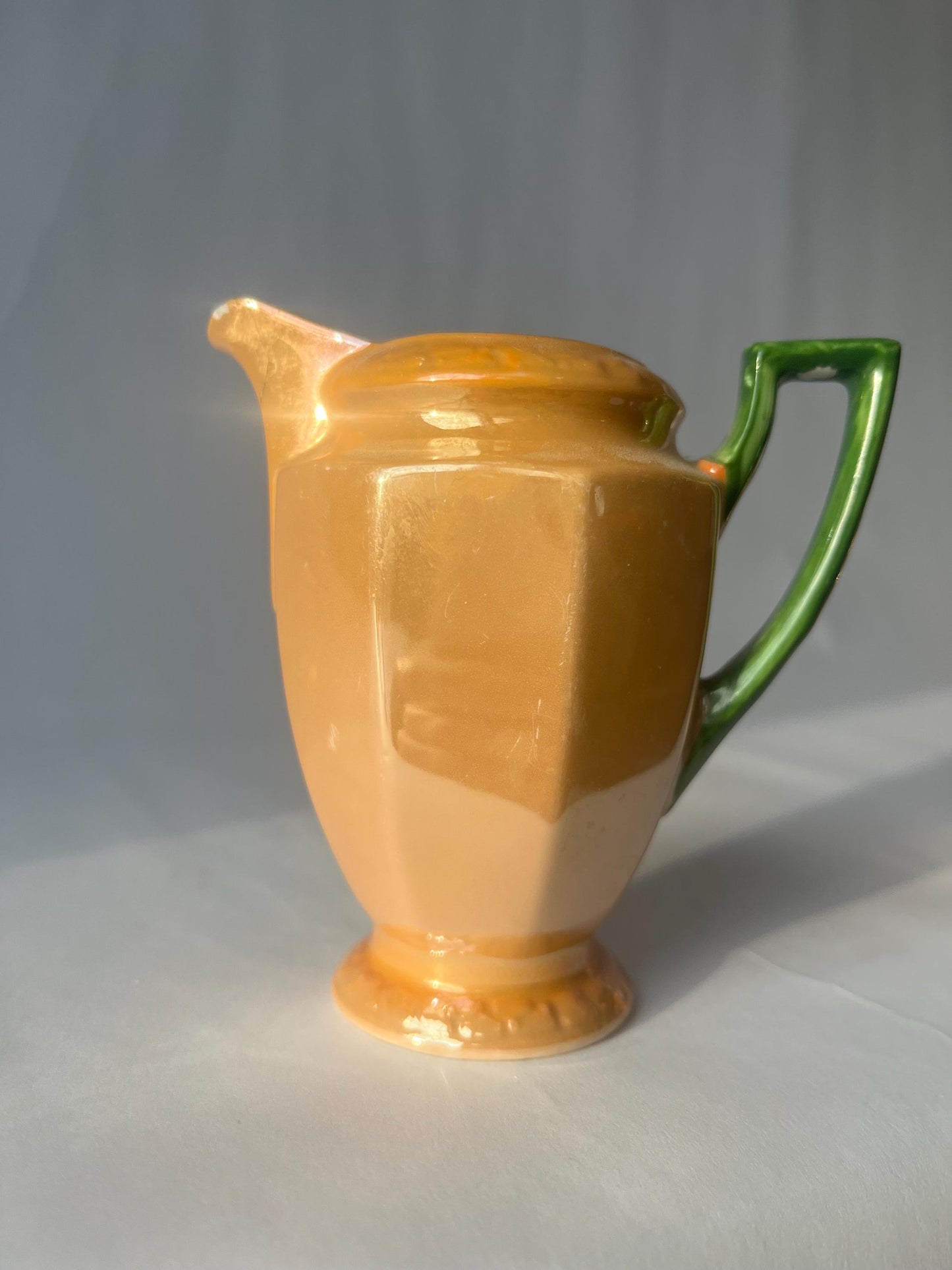 Vintage 1930s lusterware creamers made in Czechoslovakia
