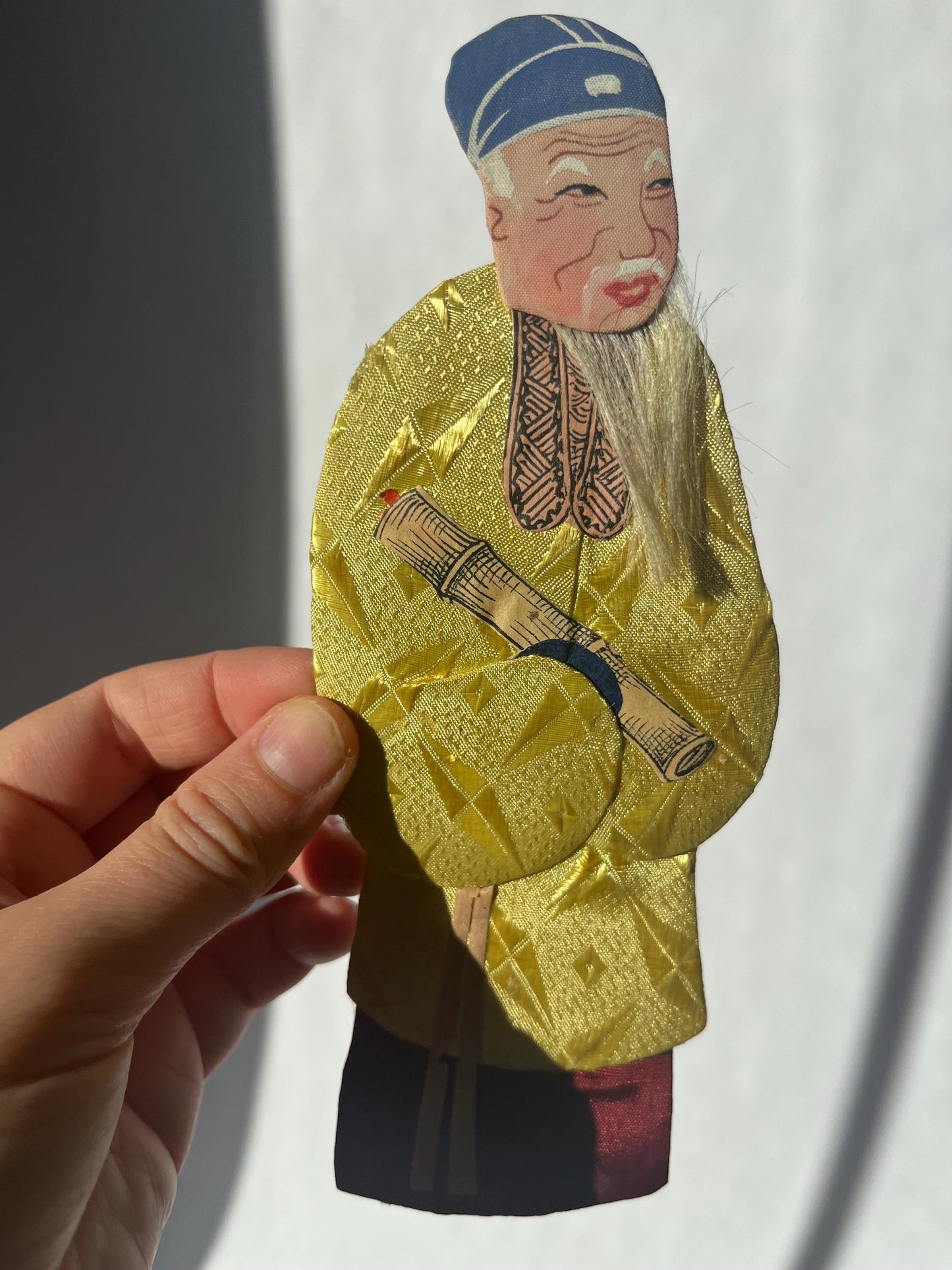 Vintage paper silk handmade oriental figurines