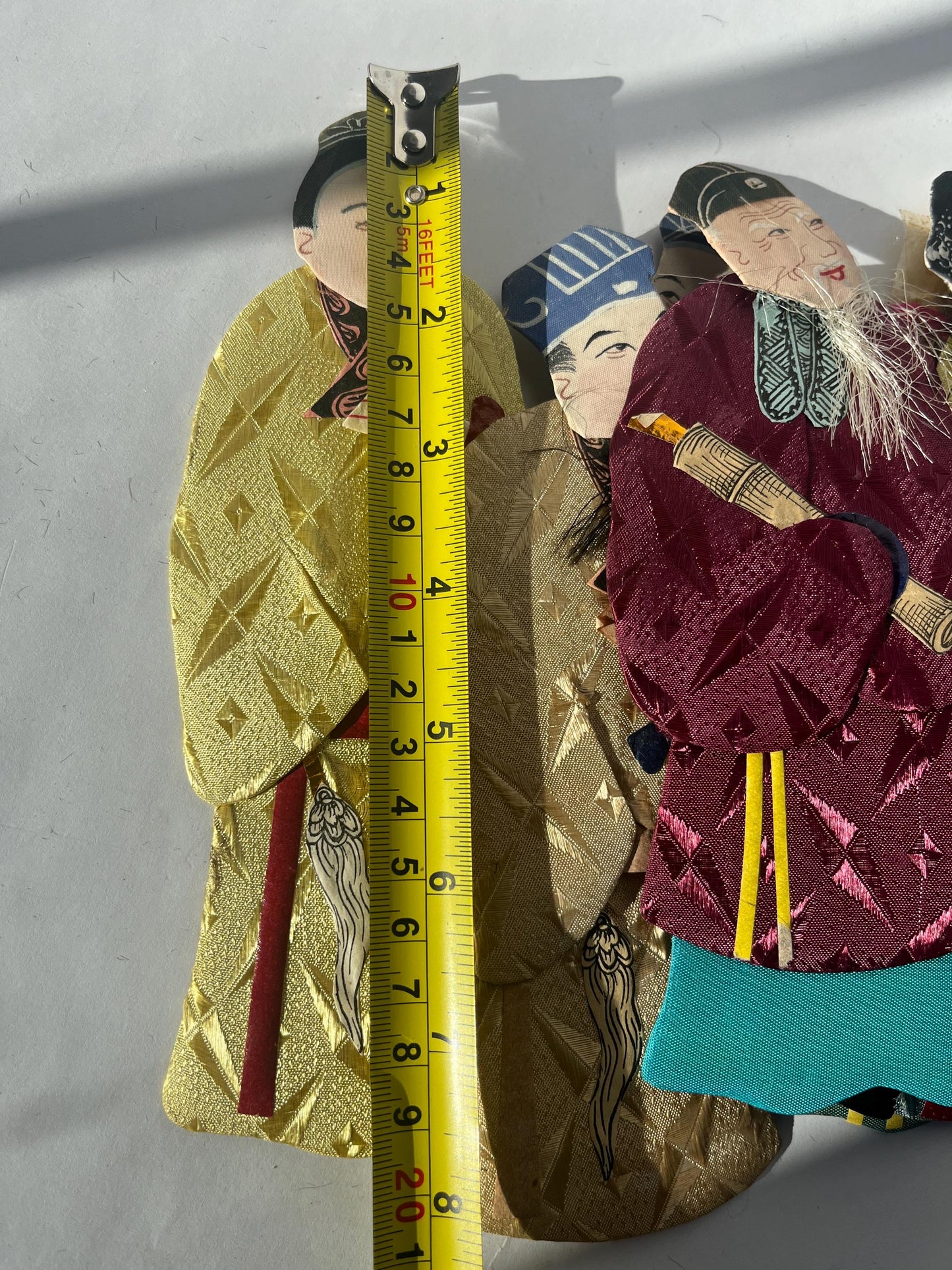 Vintage paper silk handmade oriental figurines