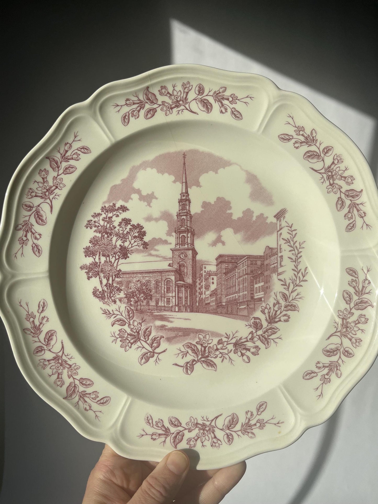Ultimate Collection of Vintage Historic Boston Series by Wedgwood Mulberry Transferware Collector Plates Set of 6