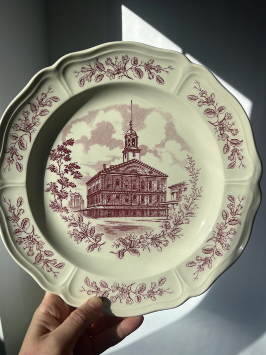 Ultimate Collection of Vintage Historic Boston Series by Wedgwood Mulberry Transferware Collector Plates Set of 6