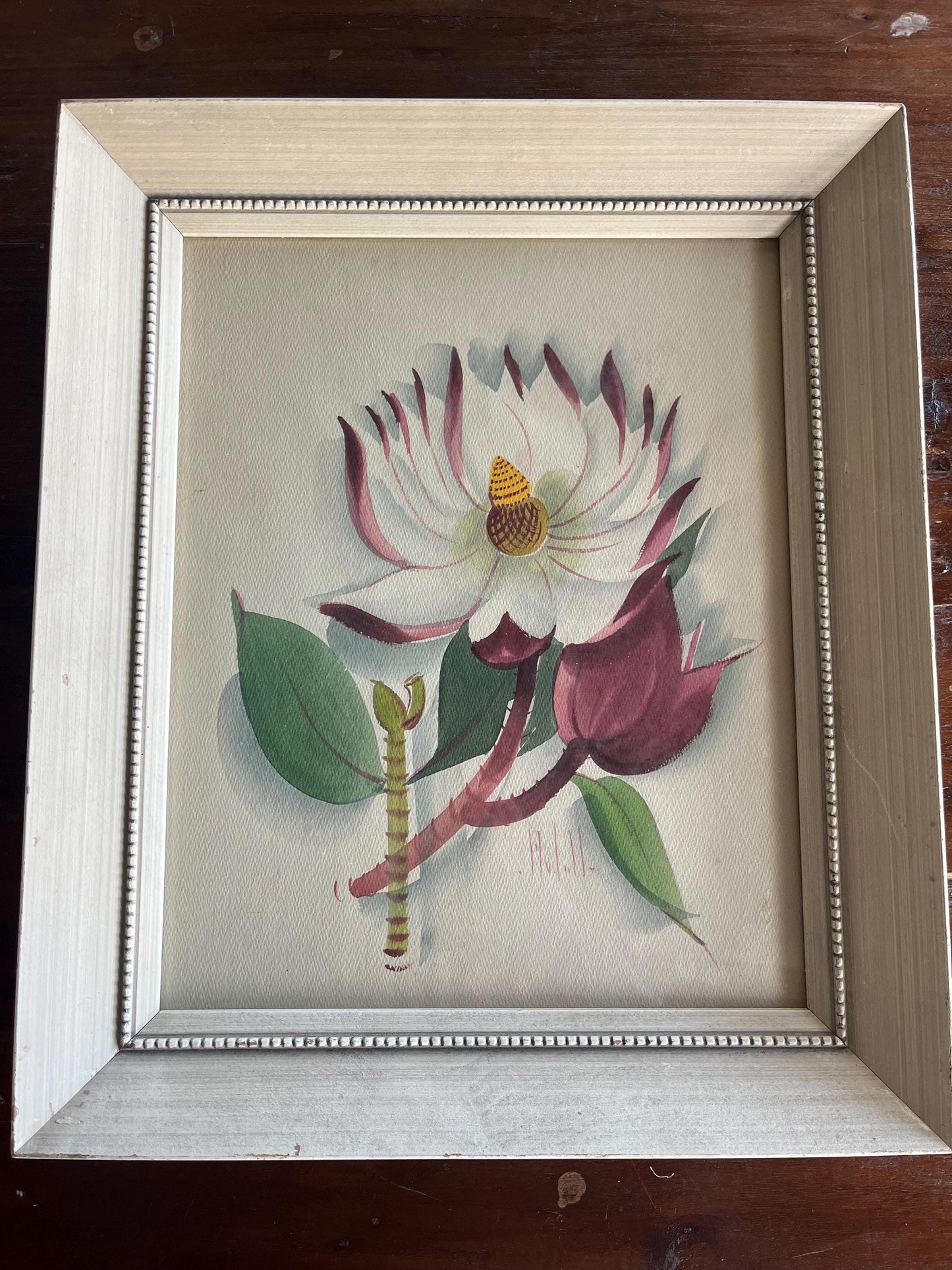 Wonderful Pair of Vintage Framed Floral Paintings Signed by Artist