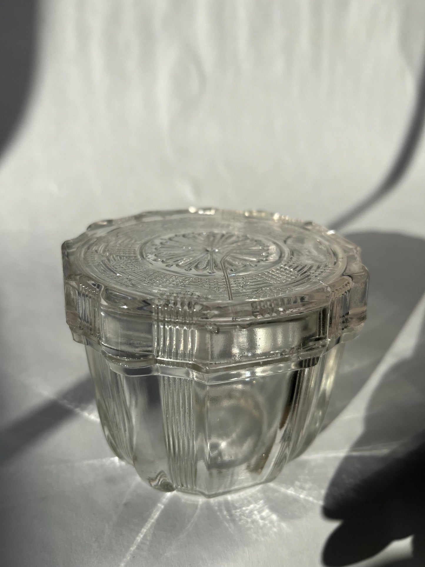 Lovely Vintage Glass Lidded Dish
