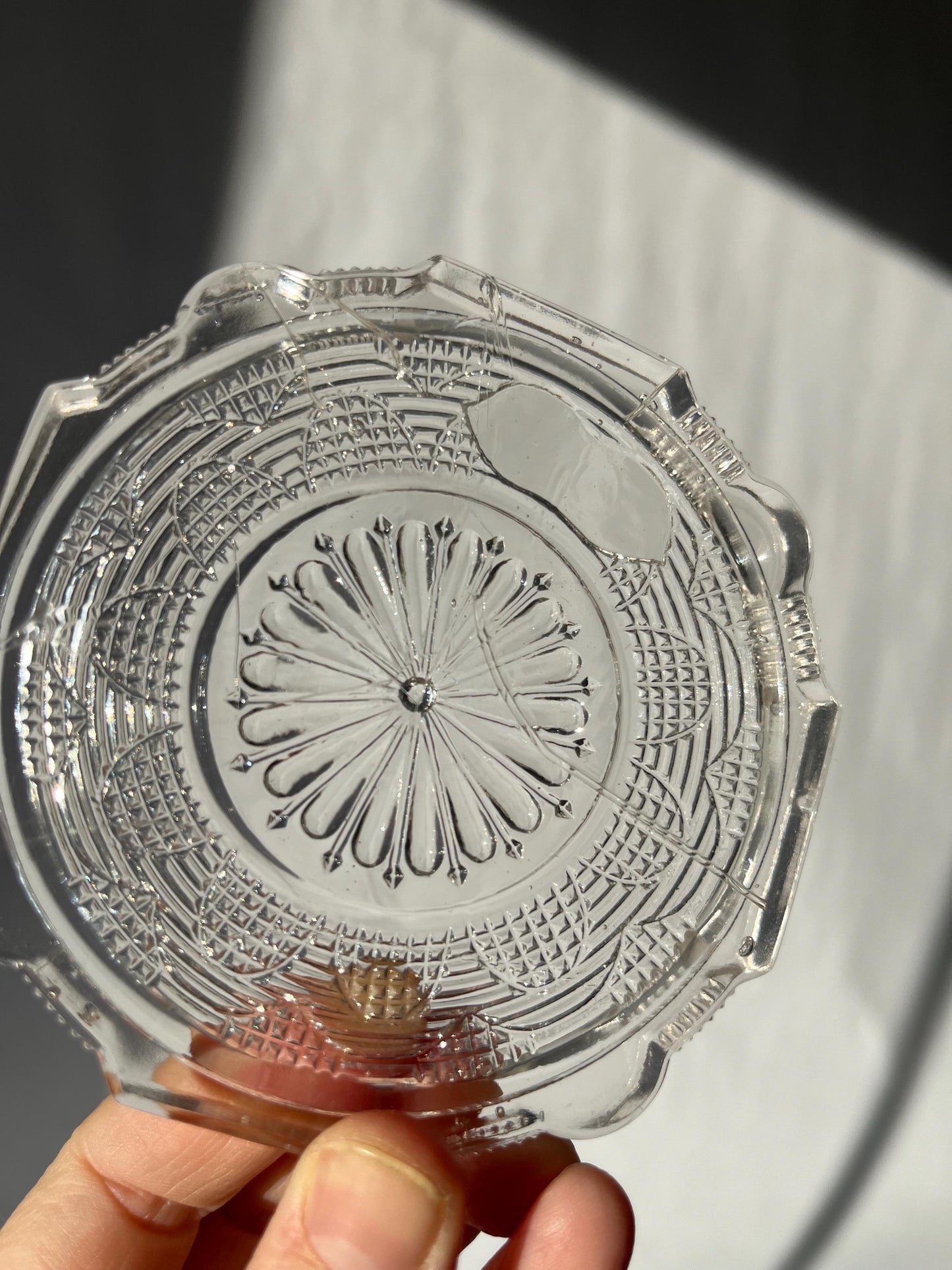 Lovely Vintage Glass Lidded Dish