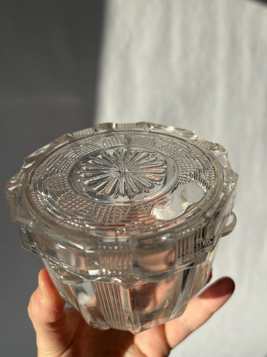 Lovely Vintage Glass Lidded Dish