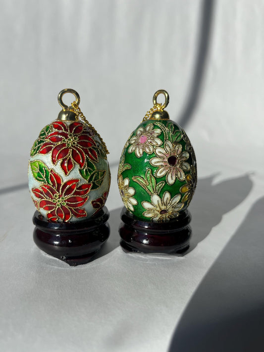 Miniature Cloissone Eggs Set of 2 in a Box