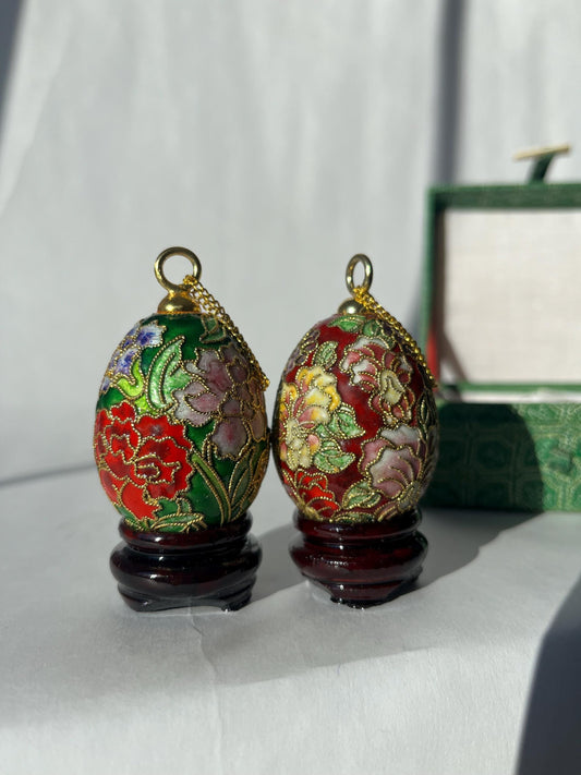 Miniature Cloissone Eggs Set of 2 in a Box