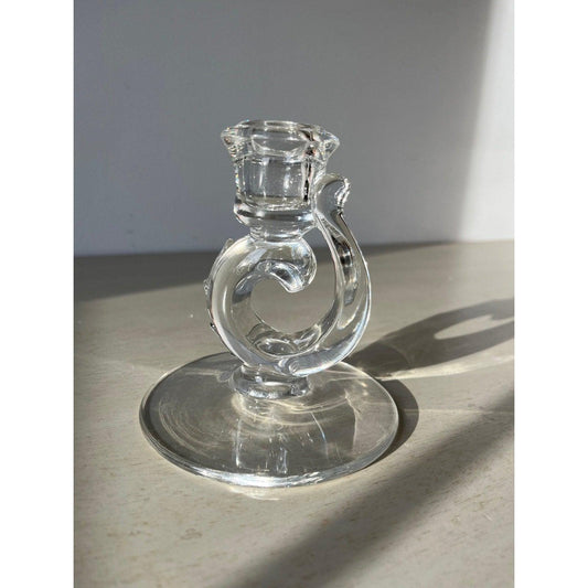 Vintage 1950s Fastoria glass candlestick holder