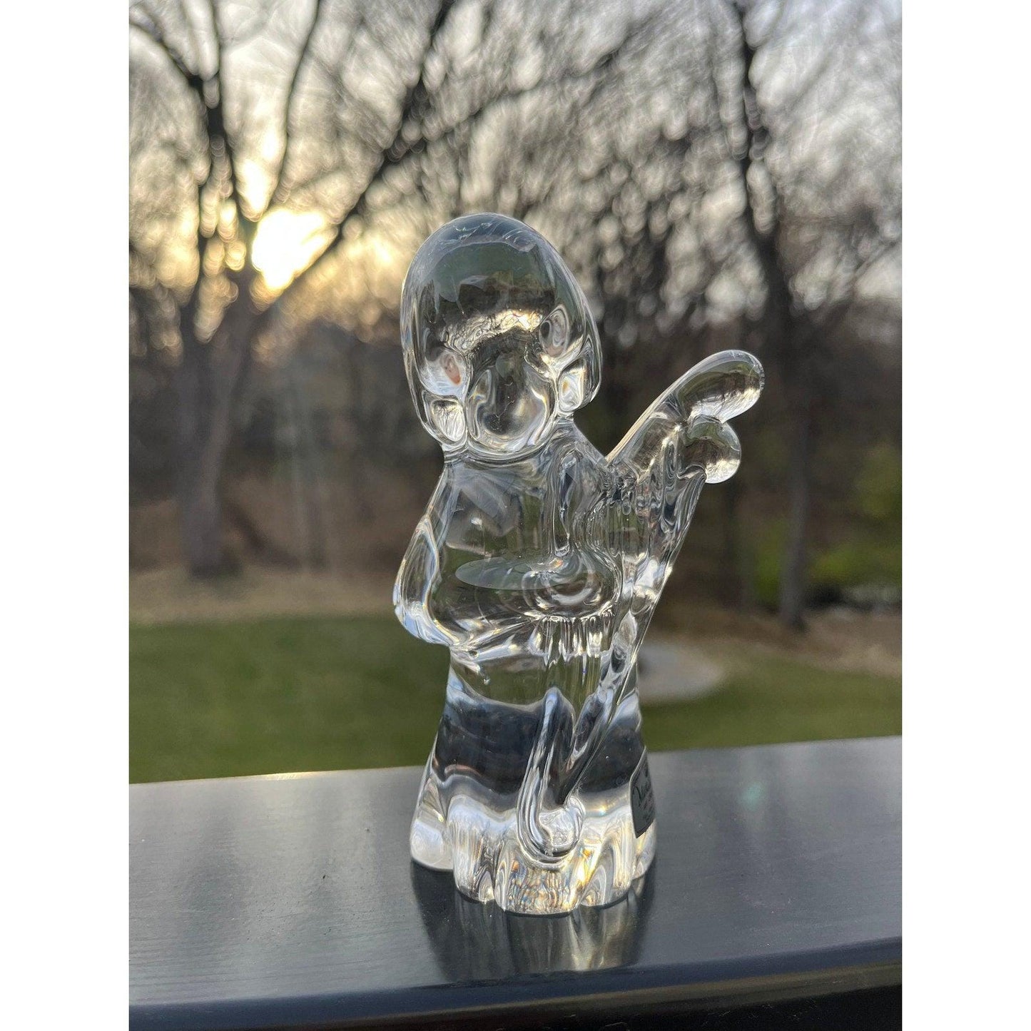Vintage Marcolin crystal glass angel