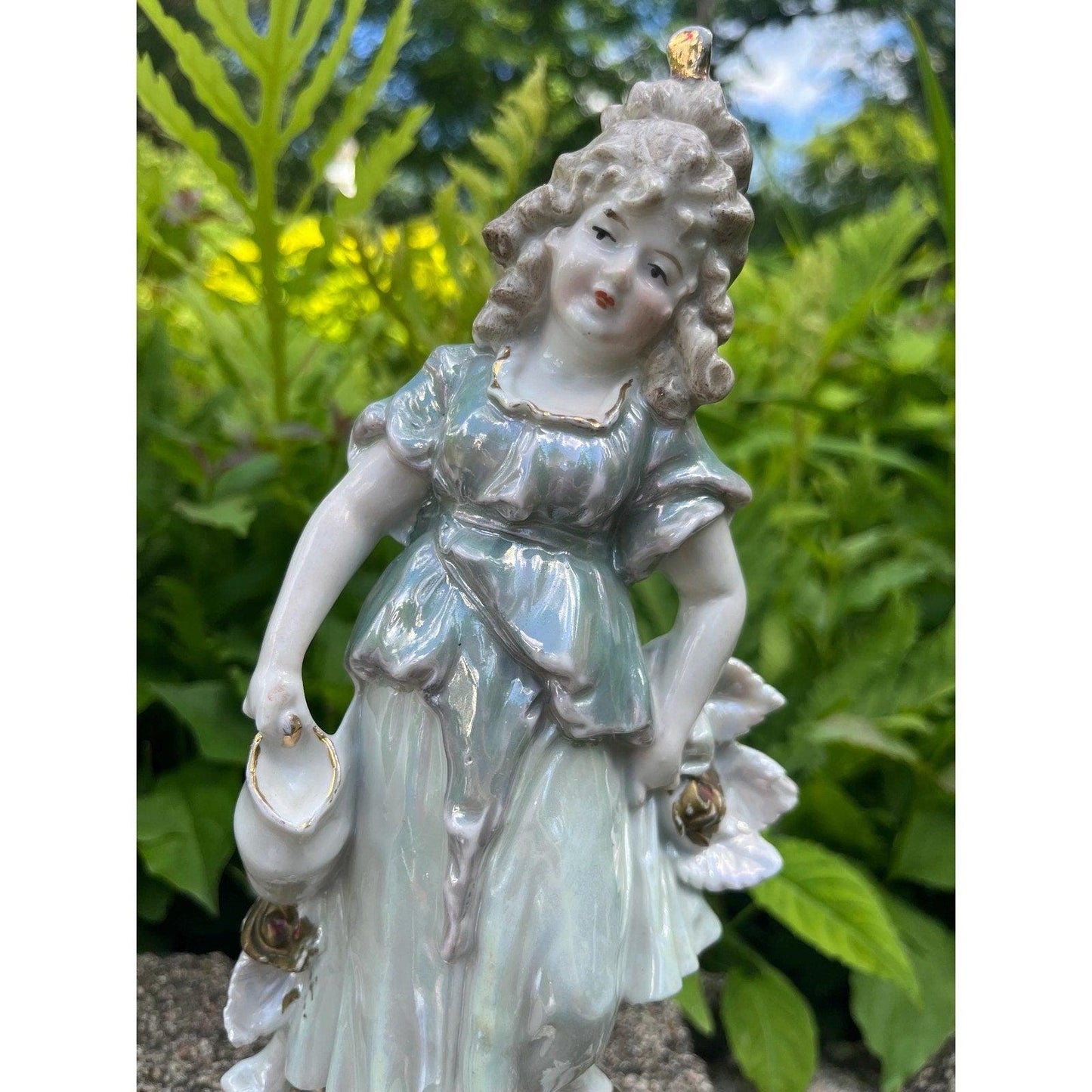 1920-30s German lustreware porcelain figurine