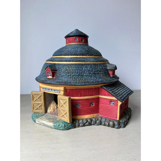 Vintage Red Round Barn - part of Christmas Village Accessories by Lang and Wise