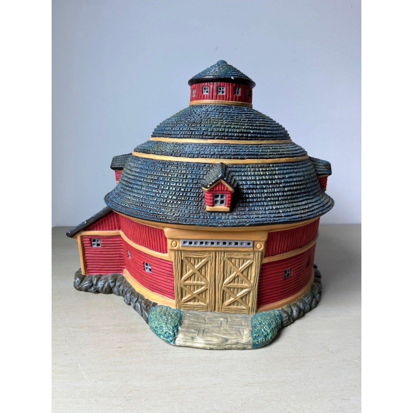 Vintage Red Round Barn - part of Christmas Village Accessories by Lang and Wise