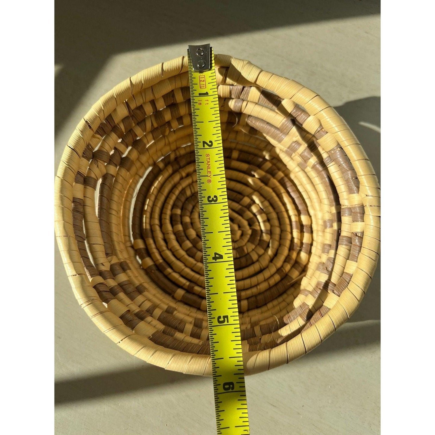 Vintage woven BOHO basket bowl
