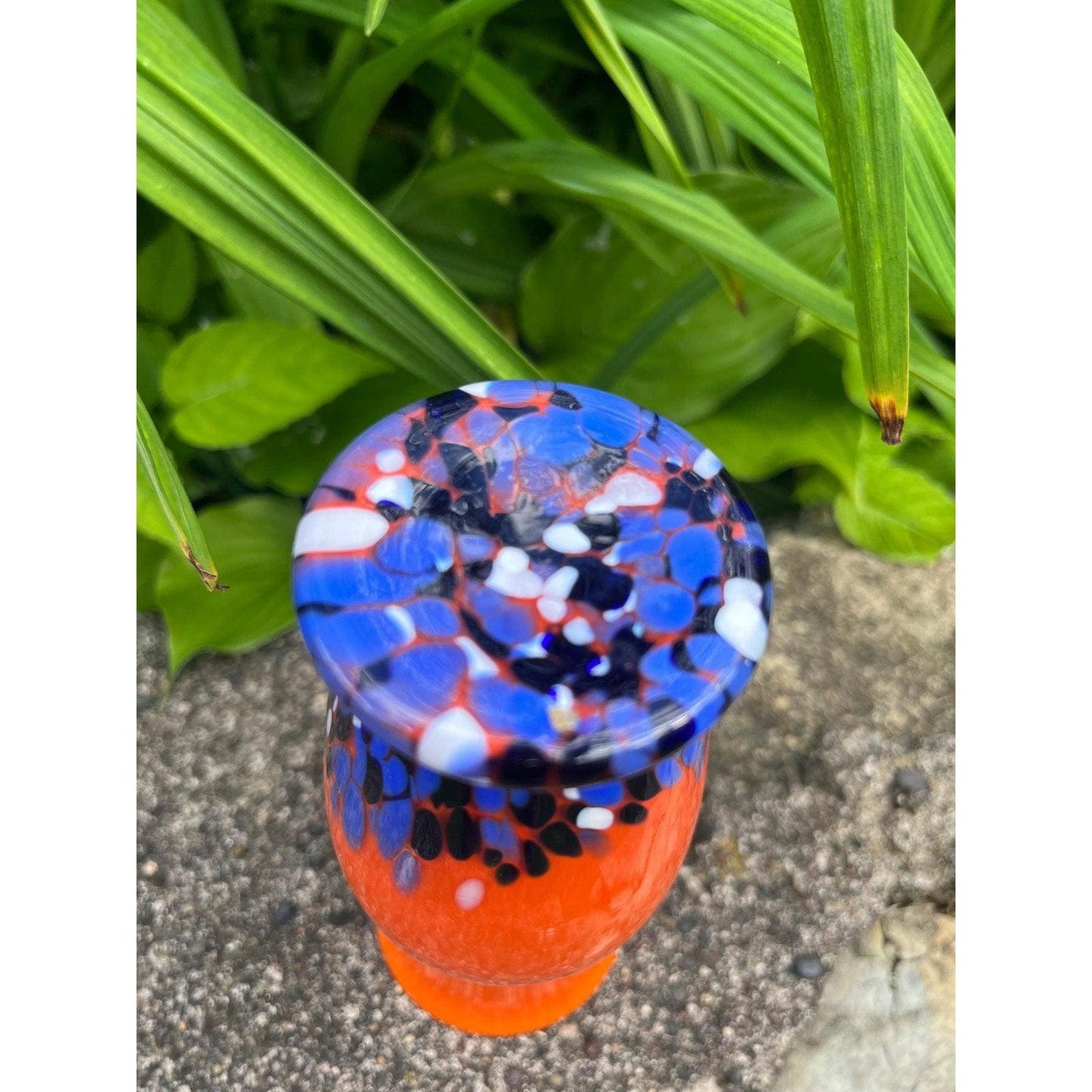 Vintage Art Deco Bohemian Strutted Tango Art Glass Vase