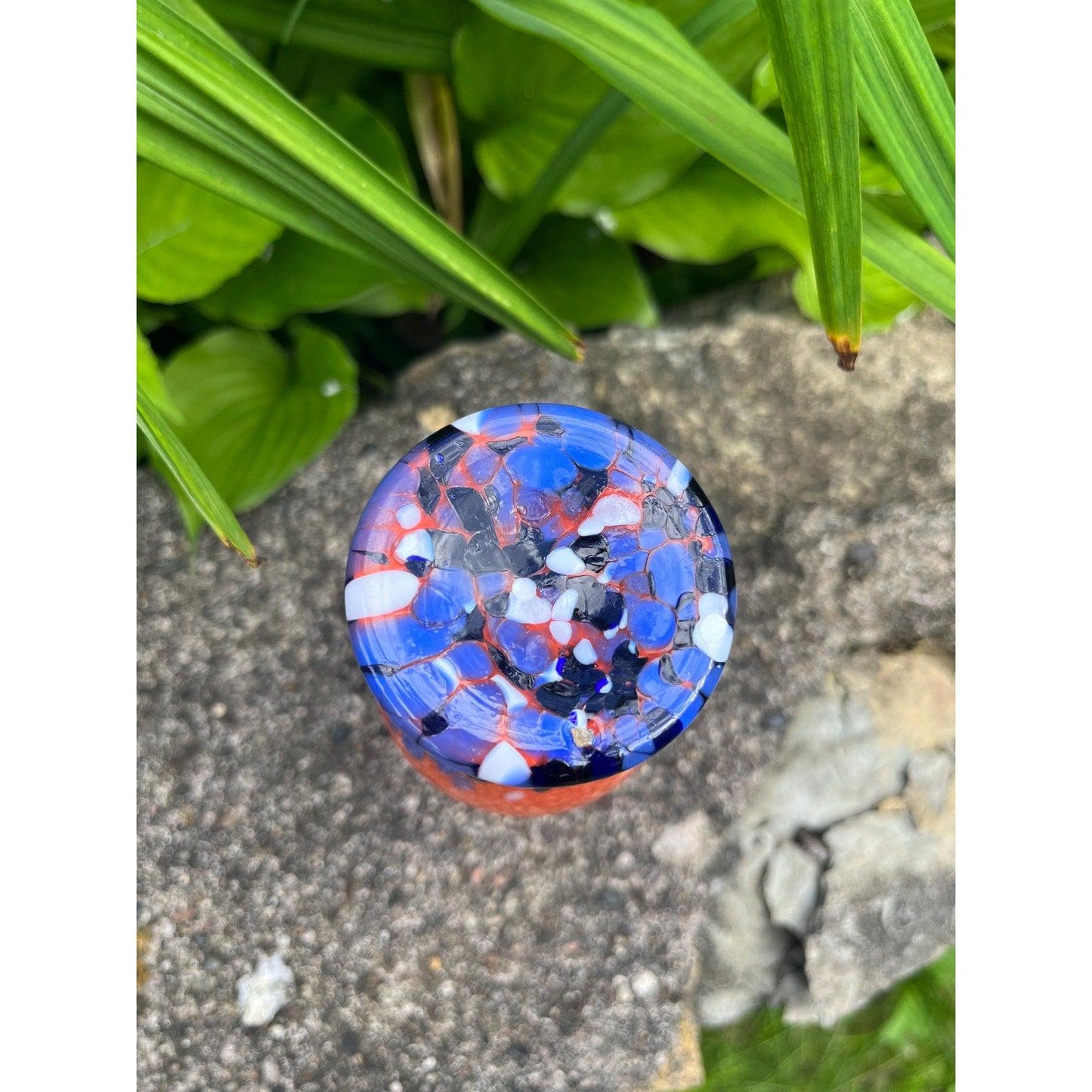 Vintage Art Deco Bohemian Strutted Tango Art Glass Vase