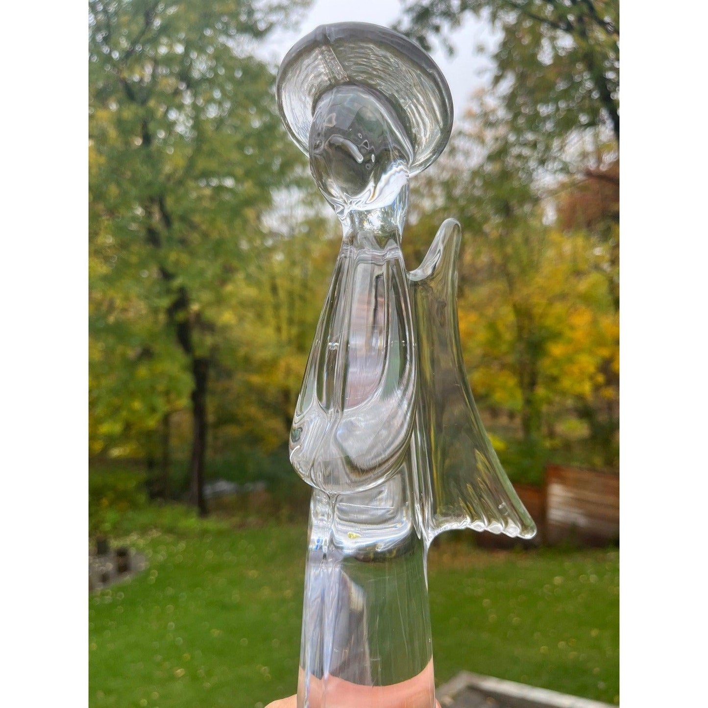 Dansk heavy crystal minimalist angel sculpture