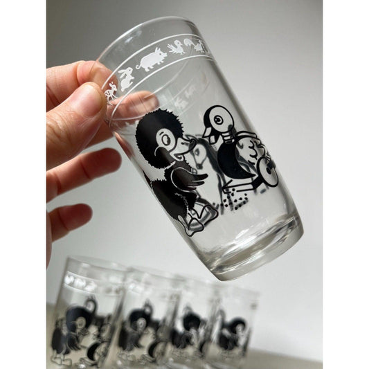 Vintage 1950s Swanky Swig juice glasses by Kraft Foods set of 5