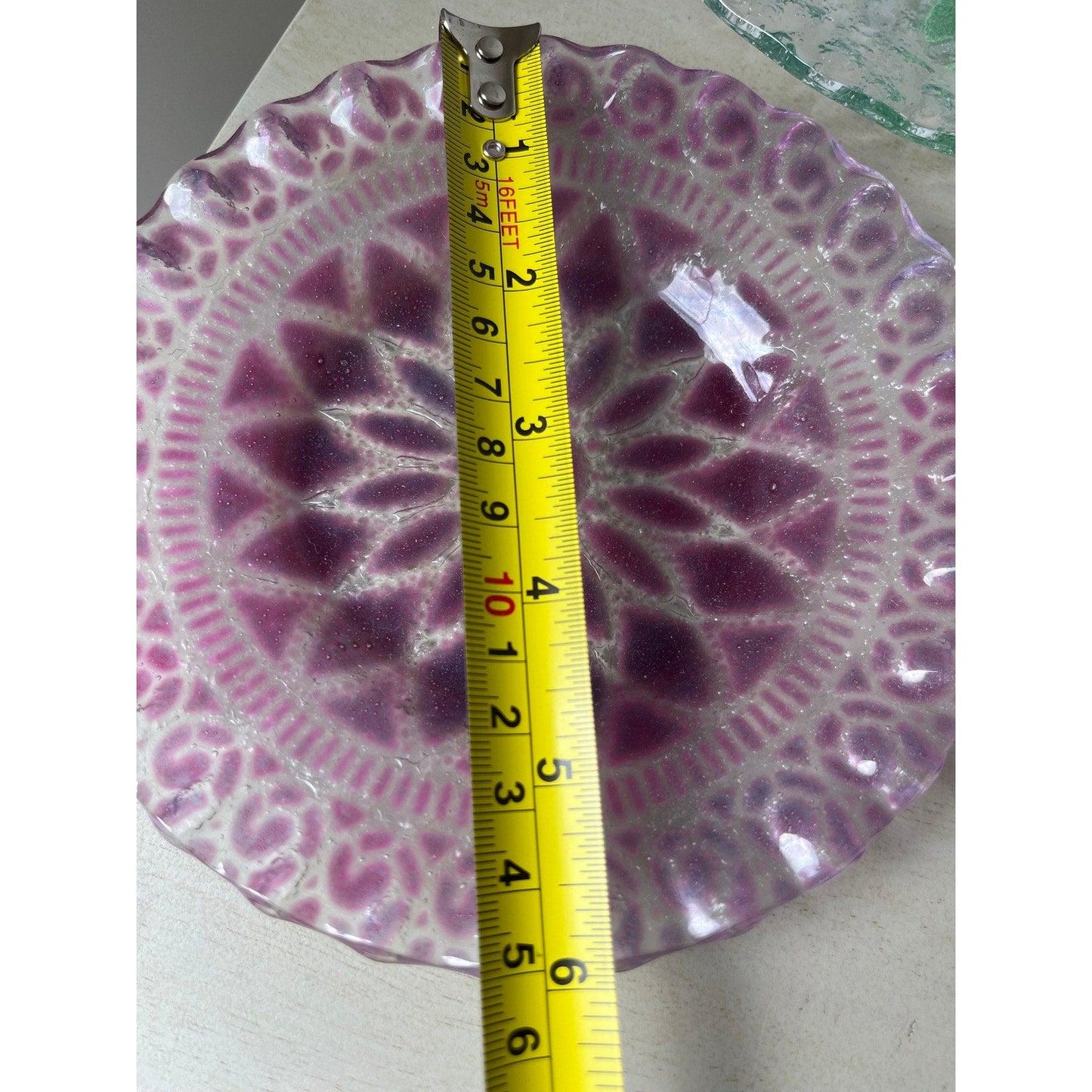 Ser of vintage Sydenstricker fused glass plates
