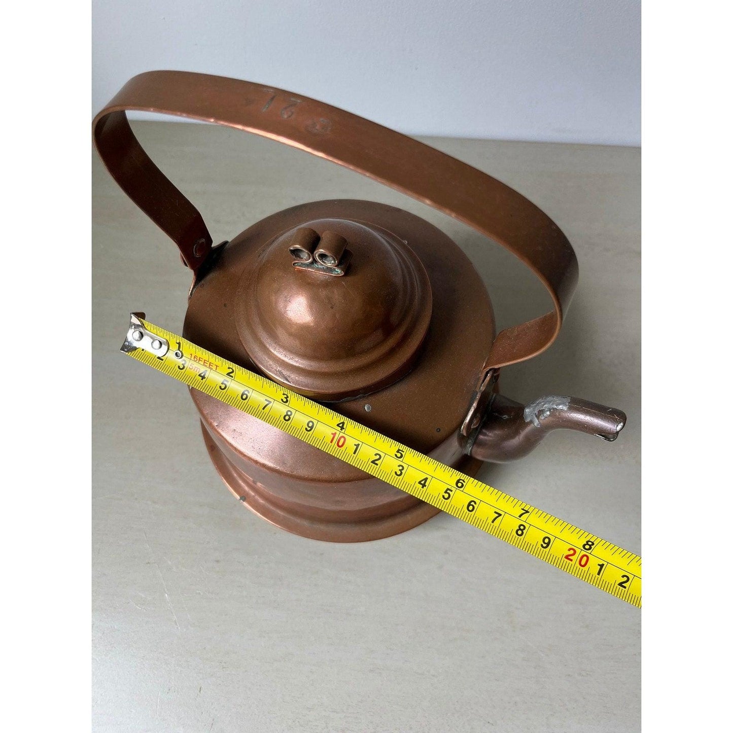 Antique 1920s Knut Eriksson Eskilstuna 2 Liter Copper Teapot