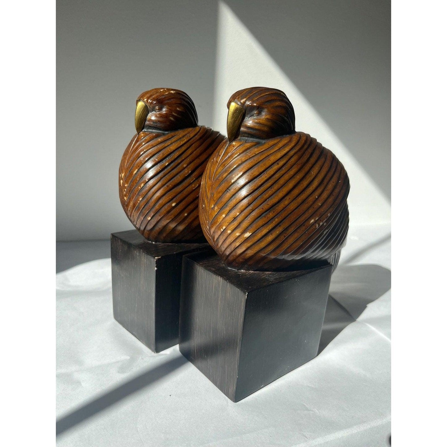 Vintage Austin Kinder Collection Sleeping Bird Bookends